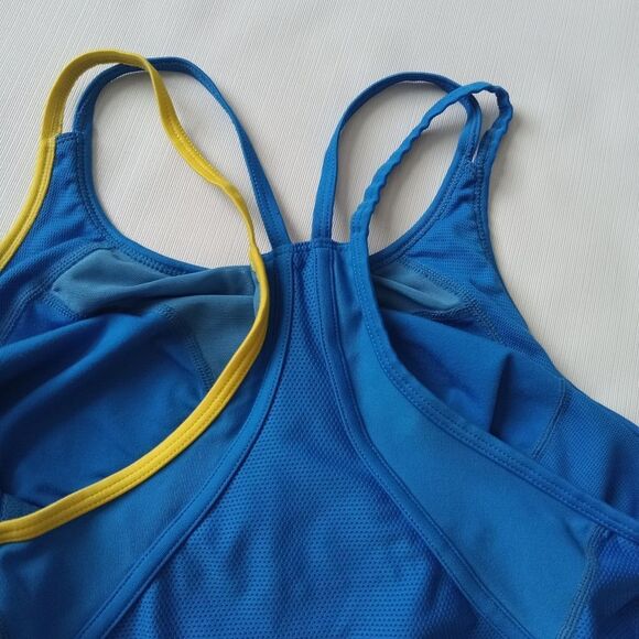 Nike Blue and Yellow Livestrong Racerback Athletic Tank Top Women's Size Large - Picture 8 of 12
